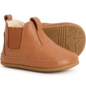 Old soles bambini local tan leather (sheep lining) Podiatrist Approved Size 8 US